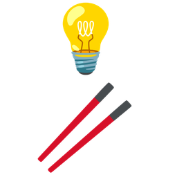 Light bulb and Chopsticks