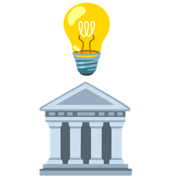 Light bulb and Classical building