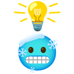 light bulb and cold face