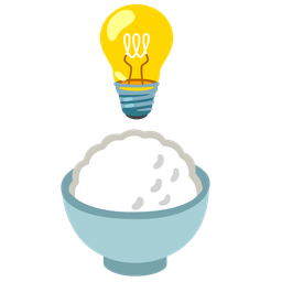 Light bulb and Cooked rice