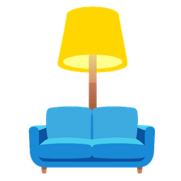 Light bulb and Couch and lamp