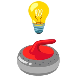 Light bulb and Curling stone