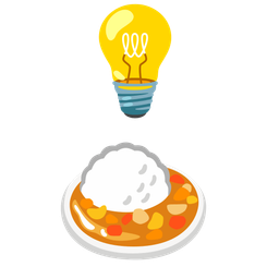 Light bulb and Curry rice