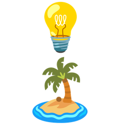 Light bulb and Desert island