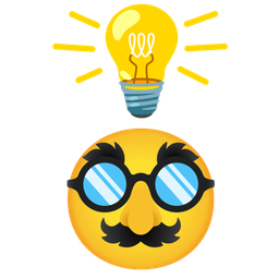 light bulb and disguised face