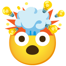 light bulb and exploding head