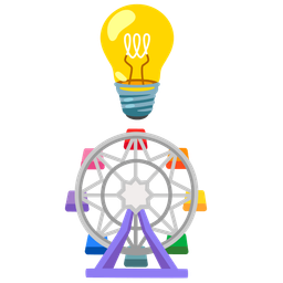 Light bulb and Ferris wheel