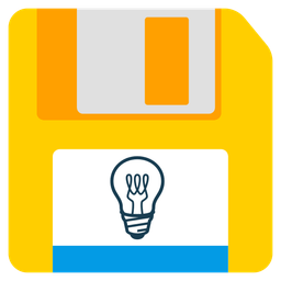 Light bulb and Floppy disk