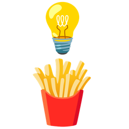 Light bulb and French fries