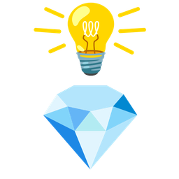 Light bulb and Gem stone