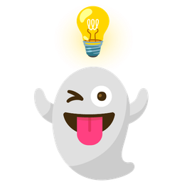 light bulb and ghost