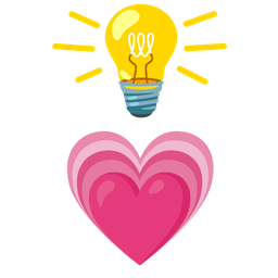 light bulb and growing heart