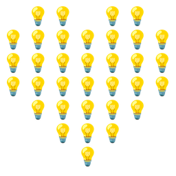 Light bulb and Heart suit