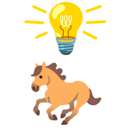 light bulb and horse