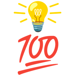 light bulb and hundred points