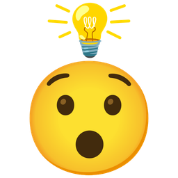 light bulb and hushed face