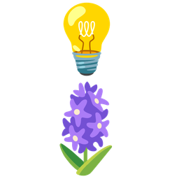 light bulb and hyacinth