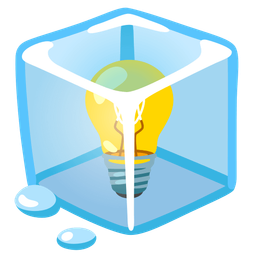Light bulb and Ice