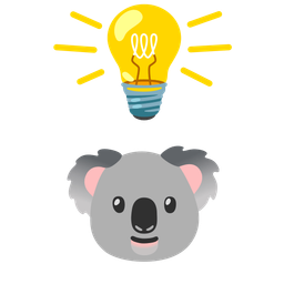 light bulb and koala
