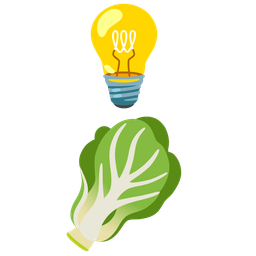 Light bulb and Leafy green