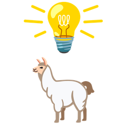 light bulb and llama