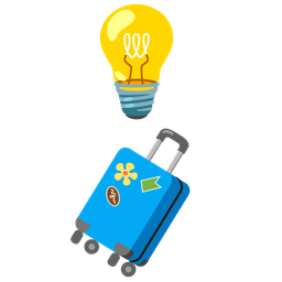 Light bulb and Luggage