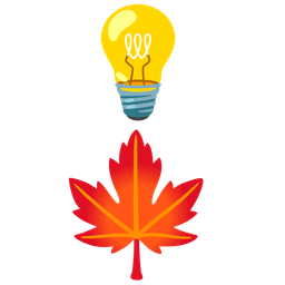 light bulb and maple leaf