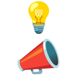 Light bulb and Megaphone