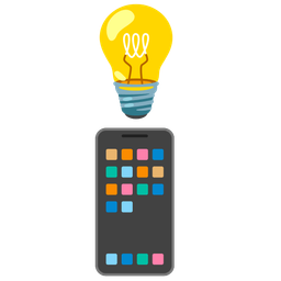 Light bulb and Mobile phone