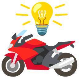 Light bulb and Motorcycle