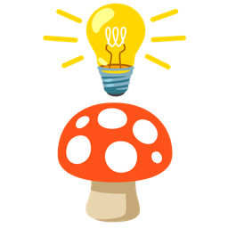light bulb and mushroom