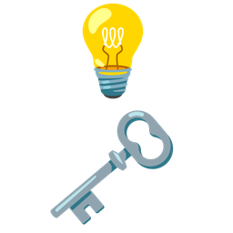 Light bulb and Old key