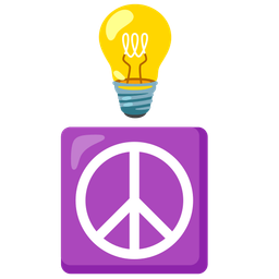 Light bulb and Peace symbol