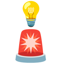 Light bulb and Police car light