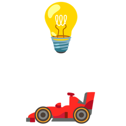 Light bulb and Racing car