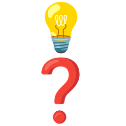 Light bulb and Red question mark