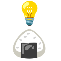 Light bulb and Rice ball