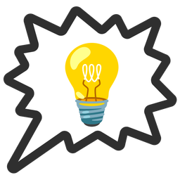 light bulb and right anger bubble