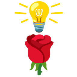 light bulb and rose