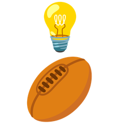 Light bulb and Rugby football