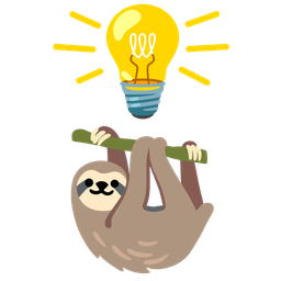 light bulb and sloth