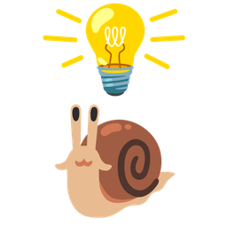 light bulb and snail