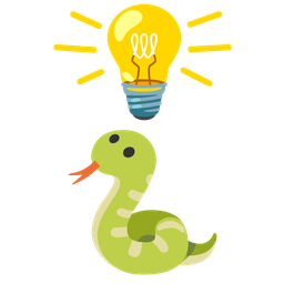 light bulb and snake