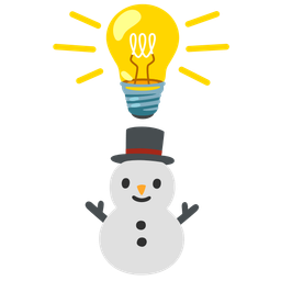Light bulb and Snowman without snow