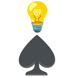 Light bulb and Spade suit