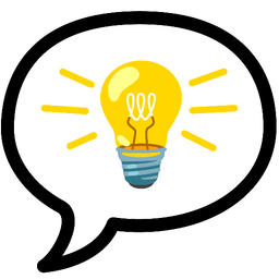 light bulb and speech balloon