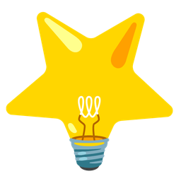 Light bulb and Star