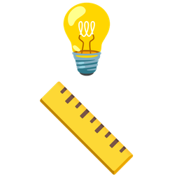 Light bulb and Straight ruler