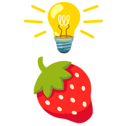 light bulb and strawberry