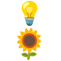 light bulb and sunflower